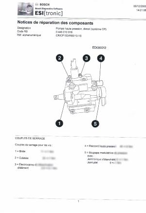 Methode reparation Pompe CR BOSCH