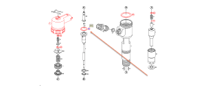 rondelle de compensation soupape d'injecteur BOSCH CR