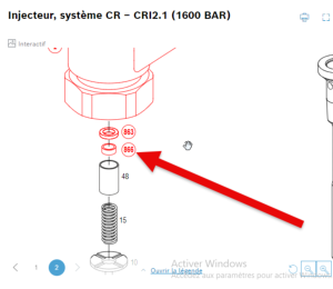 Cale de compensation ressort d'électrovanne d'injecteur BOSCH CR F00ZC99831